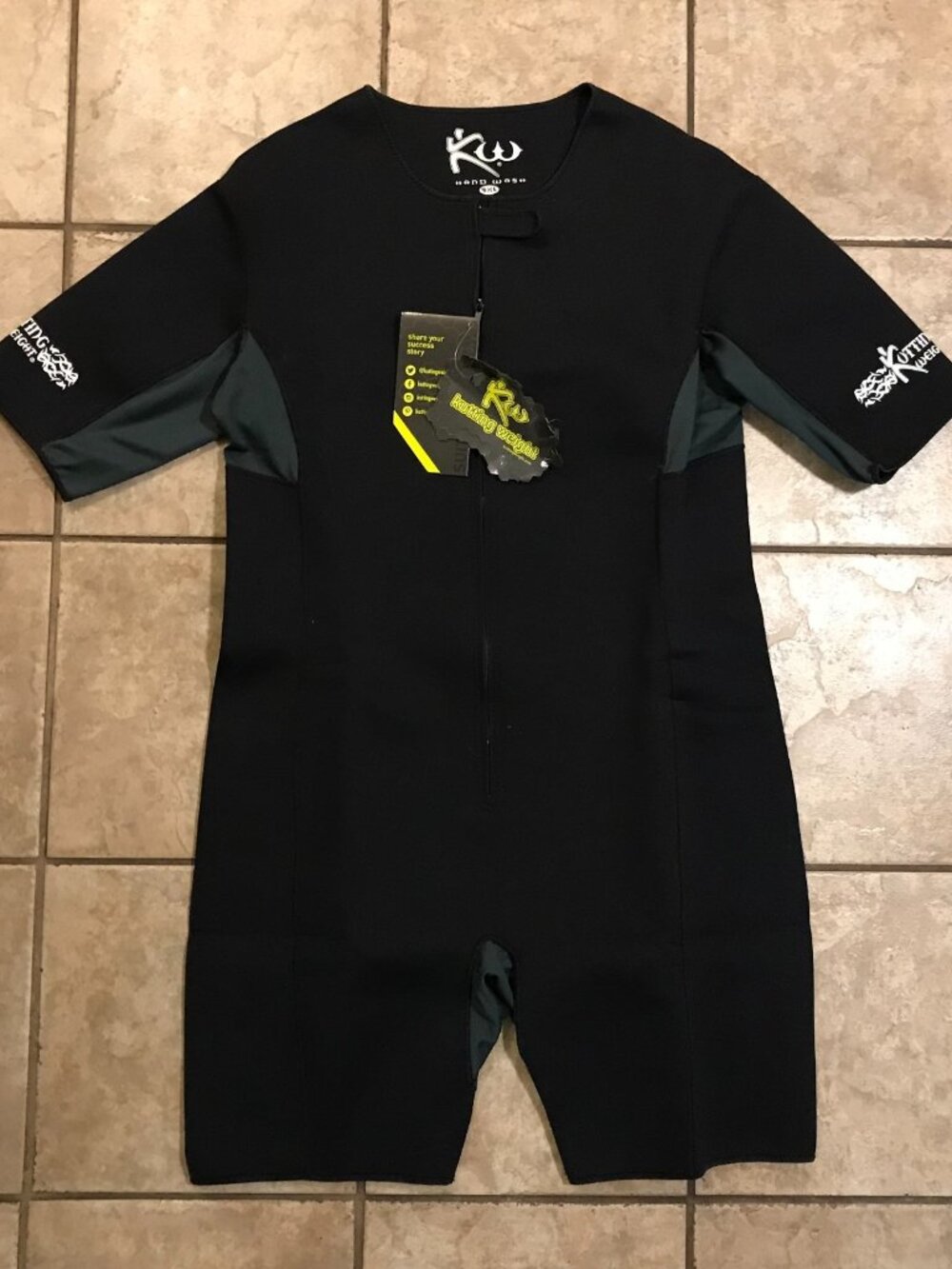 Men's Kutting Weight KW Neoprene Sauna Suit -Short Sleeve -Size 4XL